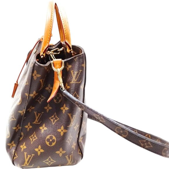 343875AR (X6) Louis Vuitton Crossbody Bag Montaigne MM Brown Monogram - Picture 5 of 10